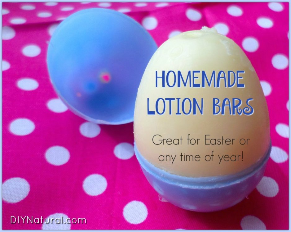 Easter Lotion Bars with Cocoa Butter, Beeswax, and Coconut Oil